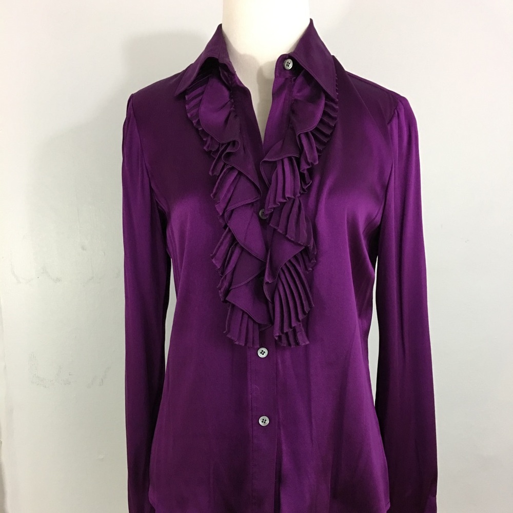 Prince ruffled silk shirt